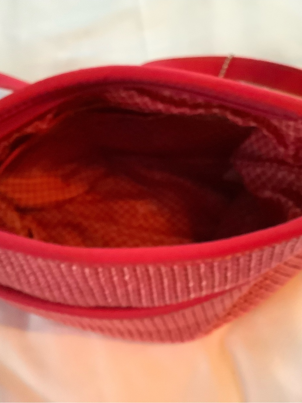 The Sak Coral-Pink Knit Crossbody with Stitched Leather Patch - Picture 5 of 8